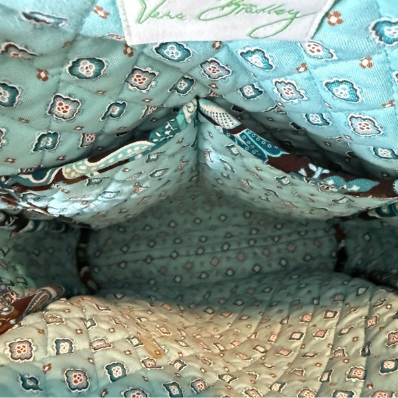 Vera Bradley Backpack Purse In The Retired Java Blue Pattern Adjustable Straps - Picture 6 of 6